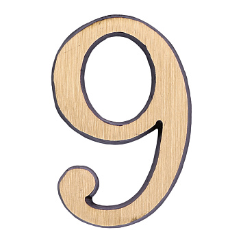 Номер дверной Larvij «9», 35x5x50 мм, антик бронза, LNB5 AB #9