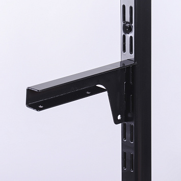 Кронштейны для ЛДСП полки Larvij, 18x70x162 мм, черный, 2 шт., L9096BL