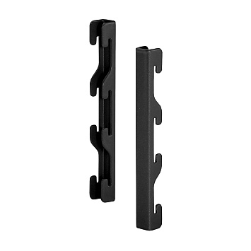 Соединители для стоек Larvij, 11x106x13 мм, черный, 2 шт., L9711BL