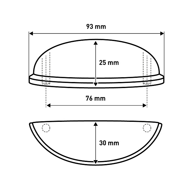 Ручка мебельная Larvij Ракушка, 76 мм, кофе, L4.020.076CF - Фото 6