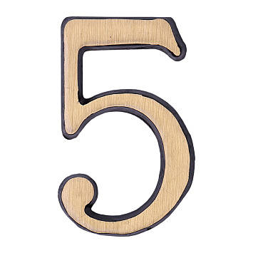 Номер дверной Larvij «5», 35x5x50 мм, антик бронза, LNB5 AB #5