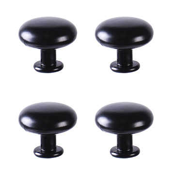 Комплект мебельныx ручек Larvij, 30x30x25 мм, черный, 4 шт., L4.knob05BLx4