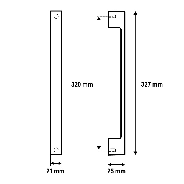 Ручка мебельная Larvij Скоба, 320 мм, черный, L4.024.320BL - Фото 5