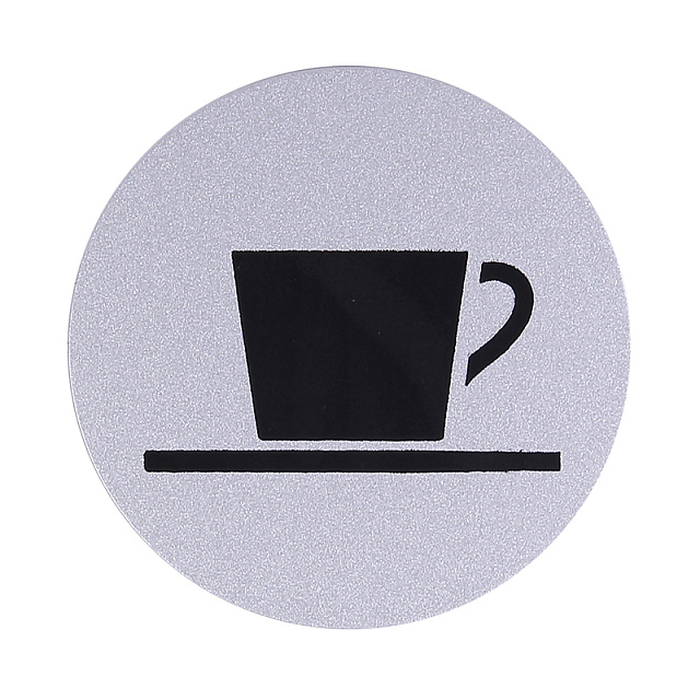Табличка информационная Larvij Кафе, 97x4x97 мм, серебро, L001CAFE - Фото 2