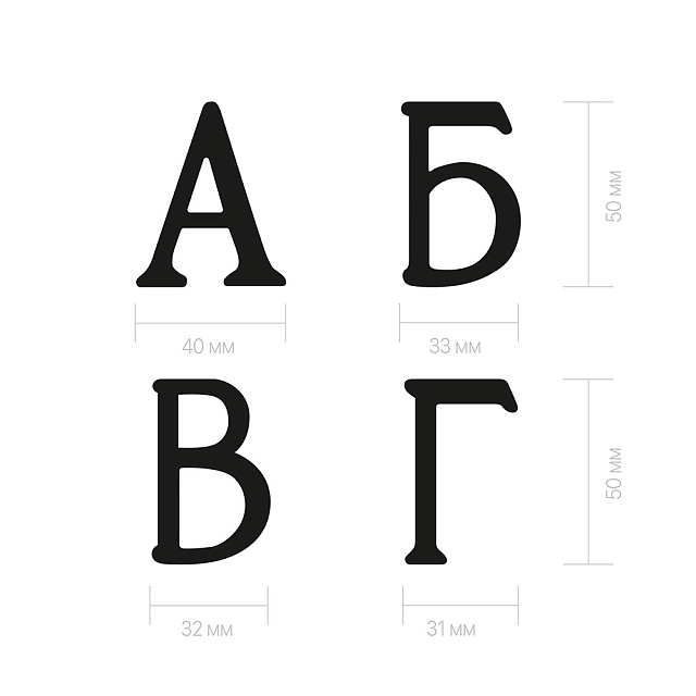 Номер дверной Larvij «А», 35x5x50 мм, антик бронза, LNB5 AB #А - Фото 3