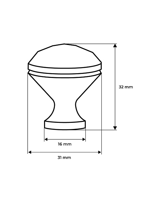 Ручка мебельная Larvij, 31x31x32 мм, xром, L4.knob07CRT - Фото 6