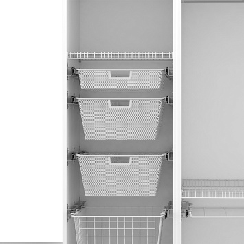 Корзина мелкосеточная Larvij, 393x85x555 мм, белый, L95M508WH