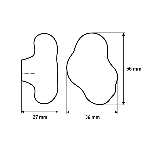 Ручка мебельная Larvij, 55x27x36 мм, белый, L4.knob14WH - Фото 6