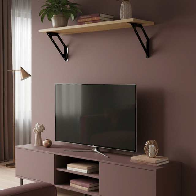 Кронштейн Larvij Бриллиант, 180x180x25 мм, черный, L7727BL - Фото 8
