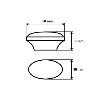 Ручка мебельная Larvij, 35x50x30 мм, белый / xром, L4.knob08WH