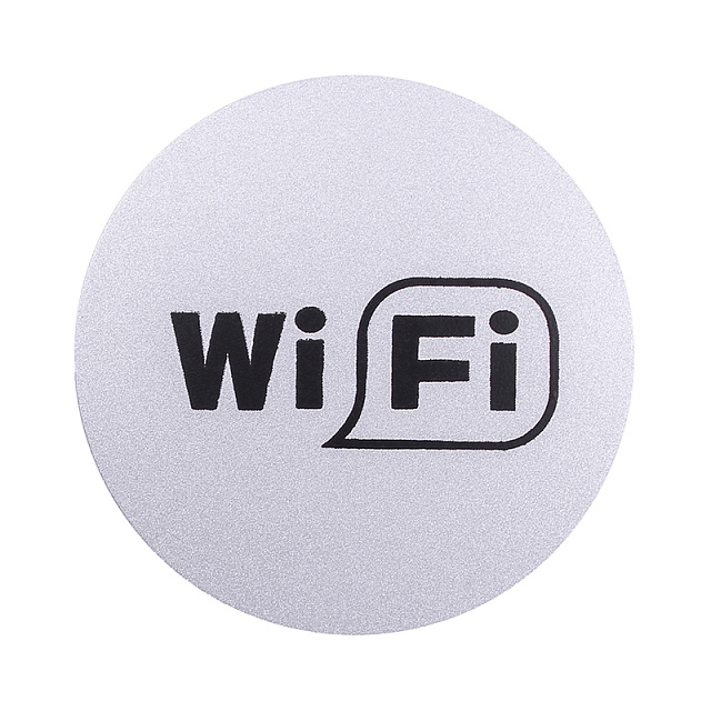 Табличка информационная Larvij Wi-Fi, 95x95x2,5 мм, серебро, L003WIFI - Фото 2
