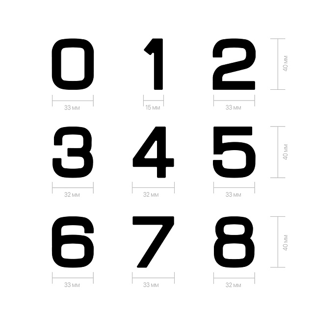 Номер дверной Larvij «0», 32x5x40 мм, матовое золото, LNP4 MG #0 - Фото 3