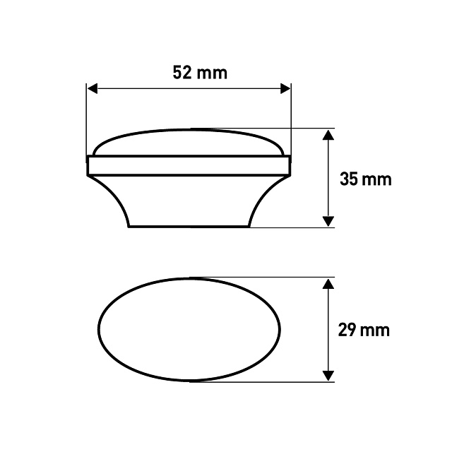 Ручка мебельная Larvij, 35x52x29 мм, белый / xром, L4.knob03WH - Фото 3