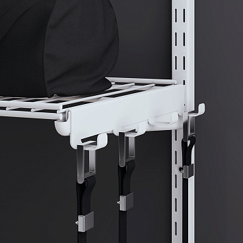 Боковая вешалка на кронштейн Larvij, 308 мм, белый, L9718-300WH