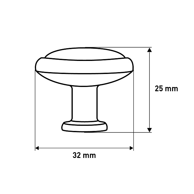 Ручка мебельная Larvij, 25x32x32 мм, черный / белый, L4.knob04BL - Фото 3